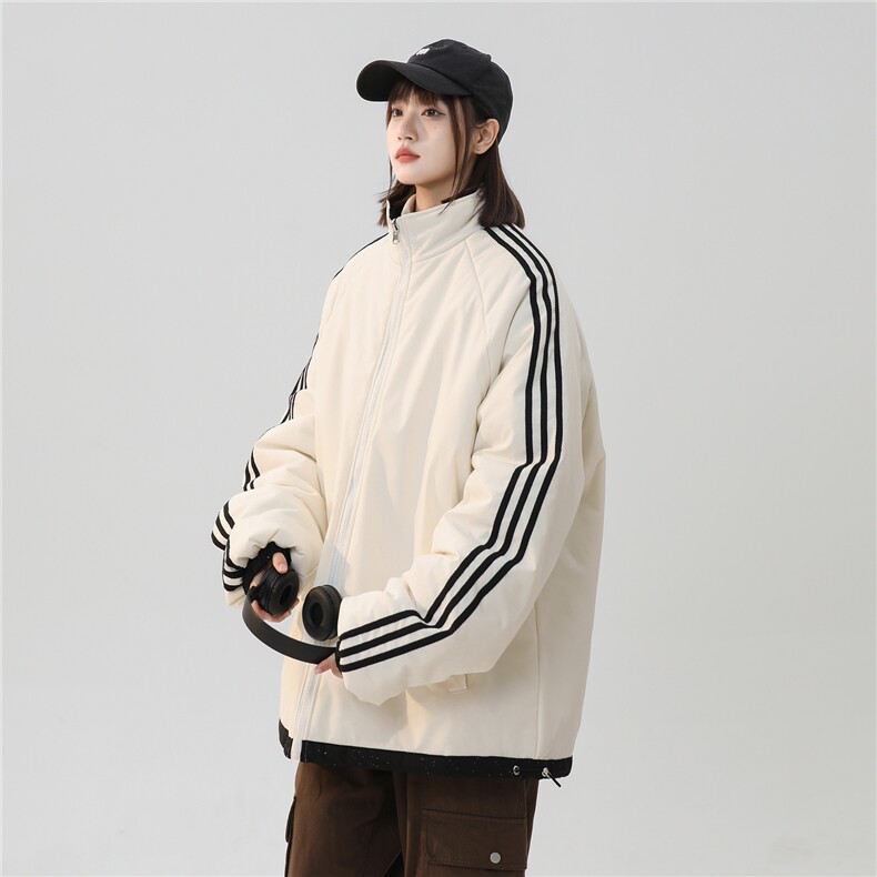 MY189/P95双面穿棉服冬季新款两面穿满天星棉衣宽松百搭加厚棉袄，女装棉衣/棉服，电商基地A050