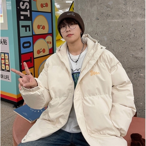现货 抖音得物可供视频 三防加厚羽绒连帽棉衣外套面包棉服 85557图片