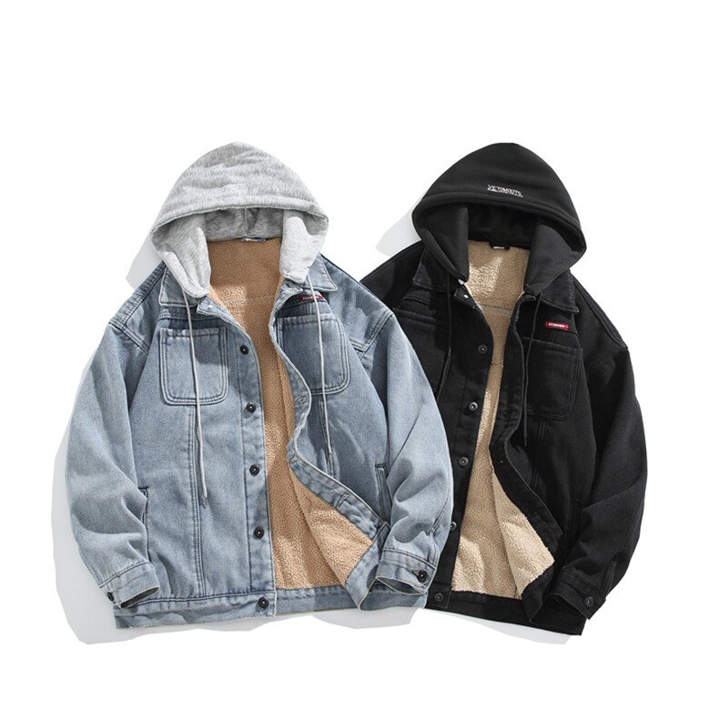 现货连帽牛仔棉服男士冬季加厚保暖羊羔毛棉衣棉袄子MY2227-P110,男装棉衣,星座1103-3