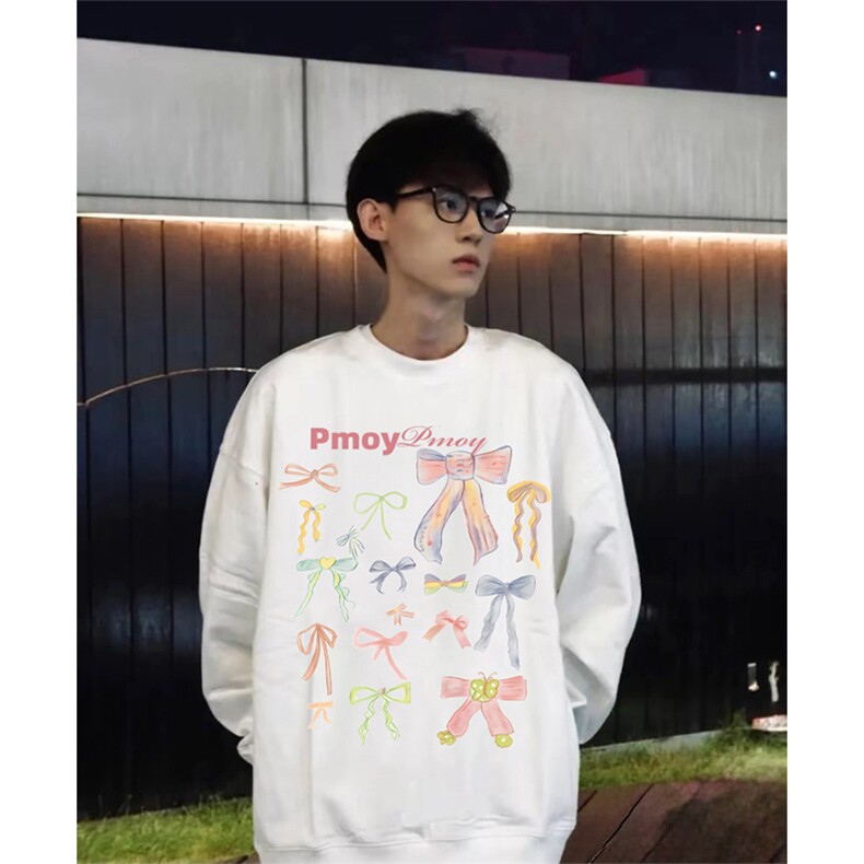 抖音得物现货高品质美式宽松圆领印花卫衣新款重磅卫衣ADY103,男装卫衣,电商A443