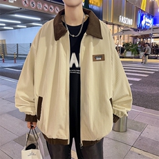 A897-P55秋季小众拼色宽松情侣夹克美式复古潮牌设计感外套男，男装夹克，星座512-6