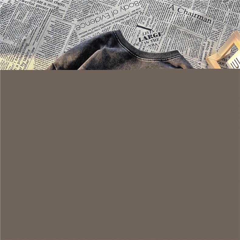 水洗做旧美式街头潮牌花卉个性印花短袖t恤中性XZ301B-JB4503-p35图片