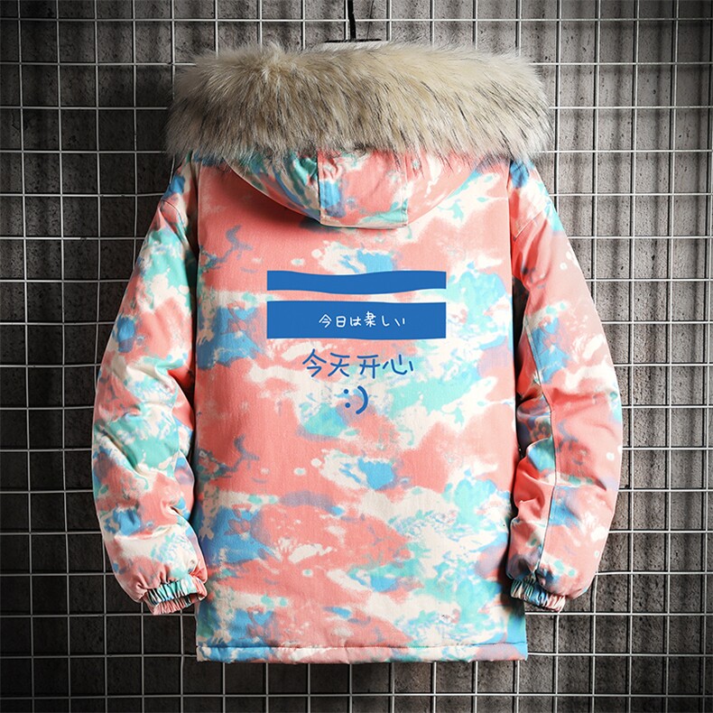 MC49033-P135日系潮衣男大码派克服男工装服外套袄网格,男装棉衣,电商A040A