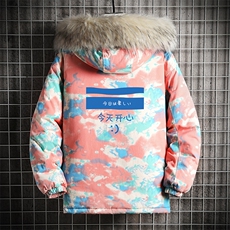 MC49033-P135日系潮衣男大码派克服男工装服外套袄网格，男装棉衣，电商A040A