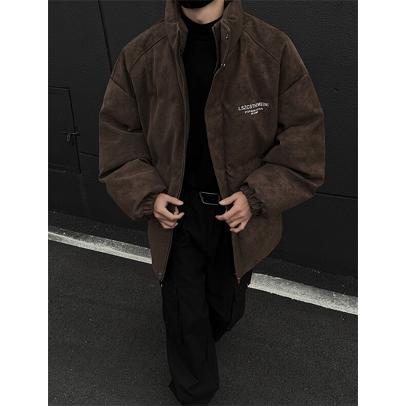档口图高级感皮棉服宽松立领棉袄棉衣M520-P100,男装棉衣,星座1213