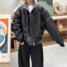 1506-1/JW92971/P67翻领夹克男ins春秋棒球服宽松情侣bf百搭外套，男装夹克，星座1506-1