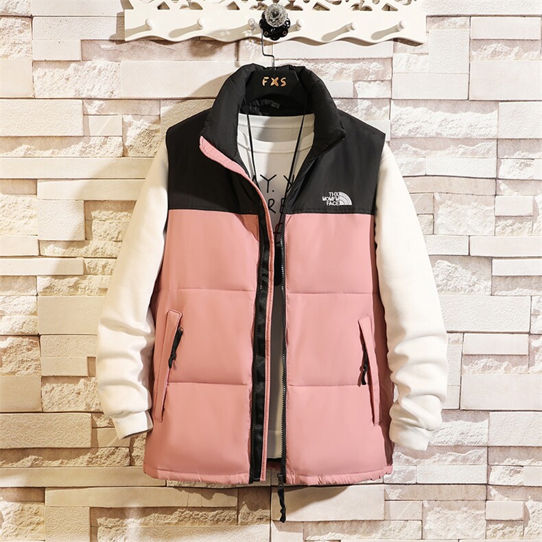 有版权  现货刺绣立领宽松外套马甲时尚男女款韩版羽绒服MJ02P65图片