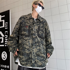 2025男士大码冲锋衣外套春秋季户外防风翻领宽松休闲迷彩风衣，男装风衣，星座506A
