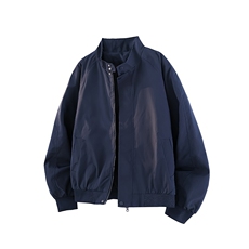 新款飞行夹克立领小众设计教练拉链显瘦纯色外套JK8211P45，男装夹克，电商A128