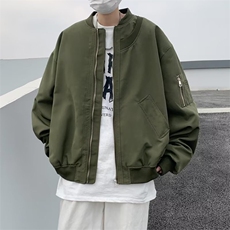 欧美高街外套男春秋痞帅飞行员夹克美式宽松棒球服潮JK08820-P55，男装夹克，星座308B-2
