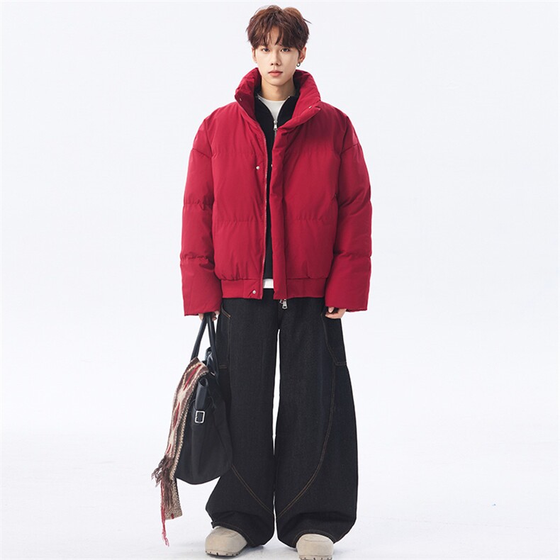 支持二开 冬装加棉加厚立领棉服男女棉衣外套光板面包服 M816-P70图片