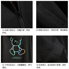 KS21139-P38连帽开衫卫衣男运动外套大码班服砖墙挂拍，男装卫衣，电商A040A