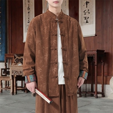 男士衬衫外套灯芯绒夹克盘扣立领风XZ1512-2511-P55，男装夹克，星座1512