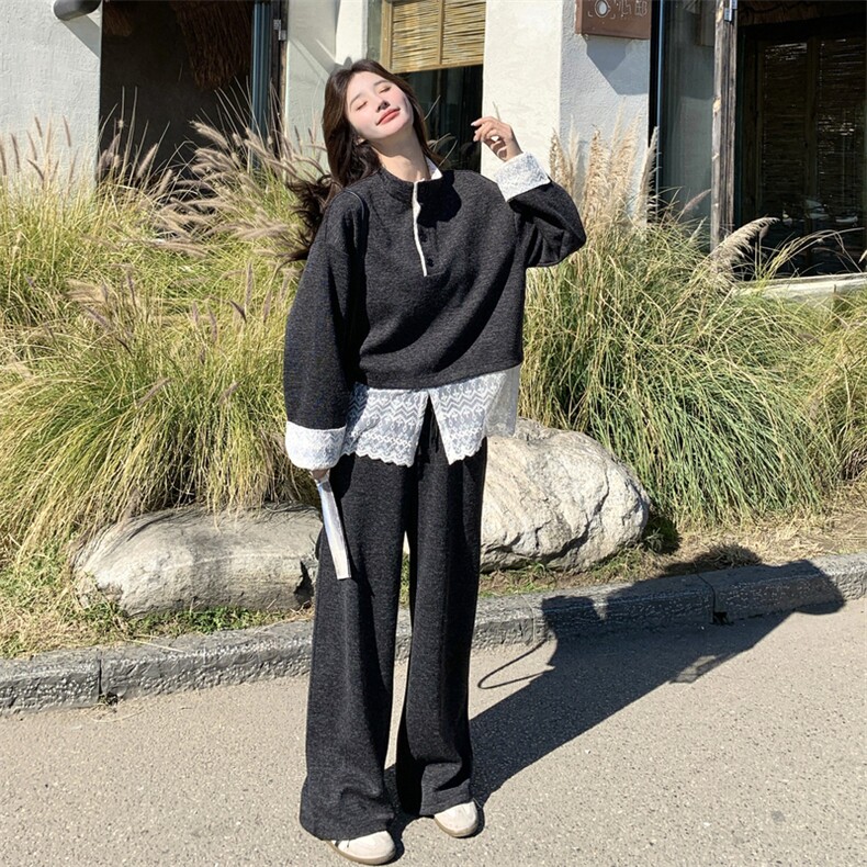 已出大货【26春新款】蕾丝拼接套装2D001-6739-P165-K268,女装套装/套裙,2D001