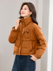 现货2025冬季新款休闲时尚无帽女士保暖加厚羽绒服，女装羽绒服，木子恋