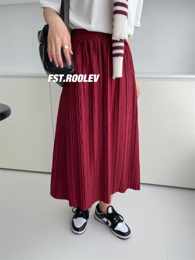 肌理感压褶裙，其它，FST