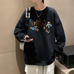 S6301-P28 秋季圆领卫衣男大码韩版宽松长袖外套图片