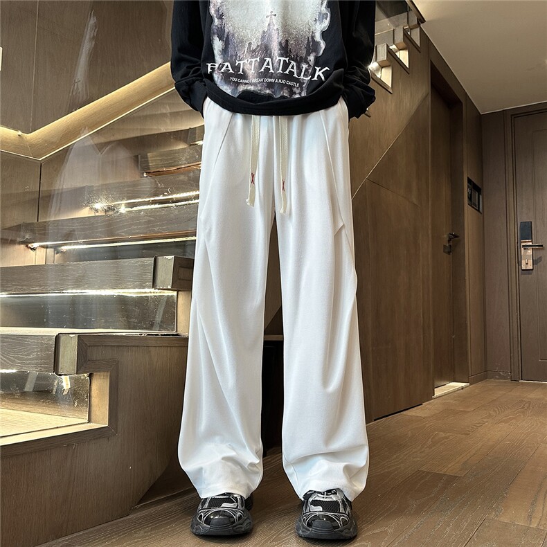 YK131特P38控68品质保障！秋装舒适面料打褶情侣宽松休闲长裤,男装休闲裤,电商A249