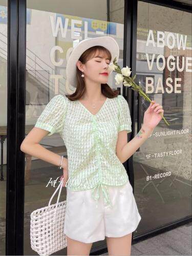 2021年格子小衫实卖款，女装，红火丹妮