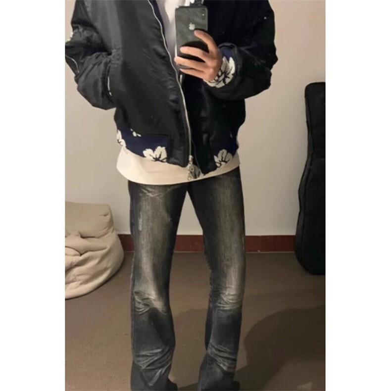 网络图现货提花美式短款外套男高级感飞行夹克棒球服RJK604-P78,男装夹克,星座1005-4