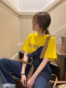 春季新款设计款牛仔背带裤,其它,单井 Single Well