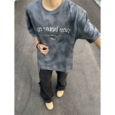 抖音得物供货240克美式潮美式高街复古做旧潮牌扎染印花T恤AT3103，男装T恤，电商A443