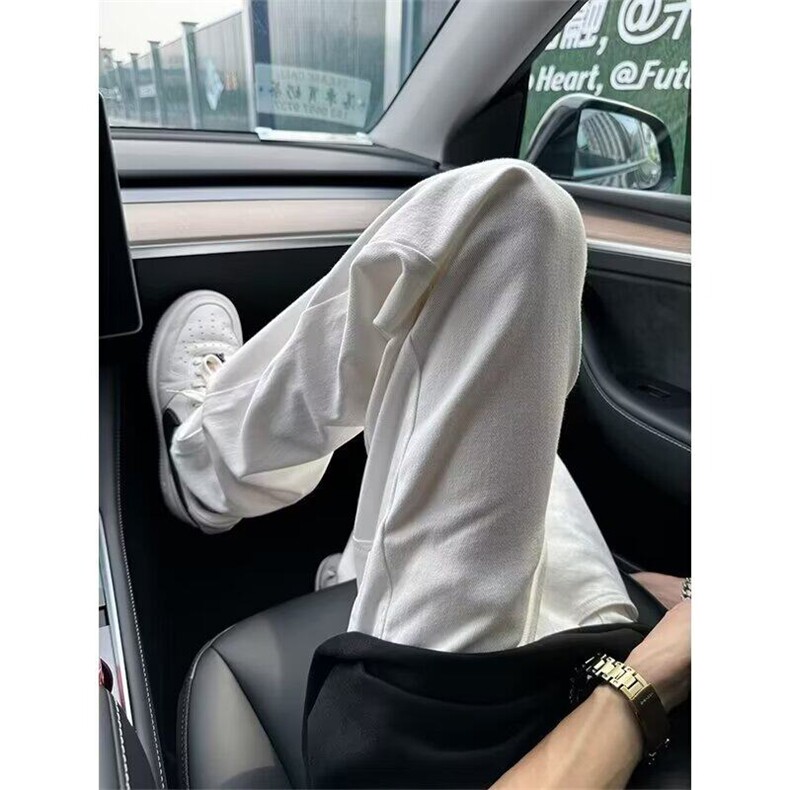 潮窄版阔腿直筒牛仔裤男女夏季新款高腰宽松显瘦小个子垂感微喇裤,男装牛仔裤,星座506A