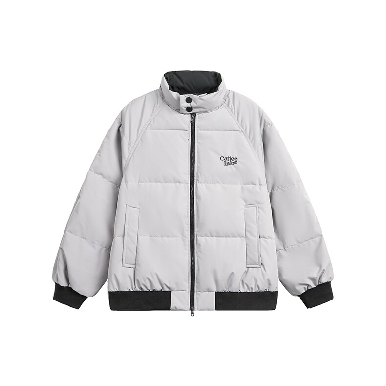2025冬款拼色立领字母绣花羽绒服-5651-338,男装羽绒服,电商S012（CATTEE）