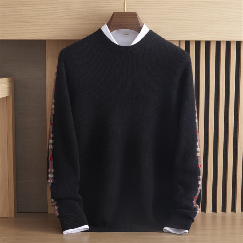 毛衣针织衫2024年秋季圆领长袖时尚都市羊绒，男装羊绒套衫，绒誉暖羊绒