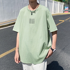 夏季新款港风印花T恤时尚百搭冰丝圆领T恤BS3103-P32，男装T恤，星座717