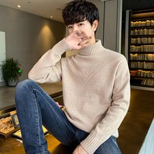 Tim-MY713高领毛衣男2021秋冬季新款韩版纯色打底衫潮牌线衣，男装针织衫/毛衣，电商D310（原电商305）