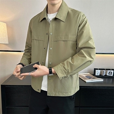 2026店主风春季简约休闲时尚潮流翻领夹克外套男961-P75，男装夹克，电商A413