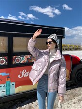 亮皮羽绒标90，其它，百妹仟红