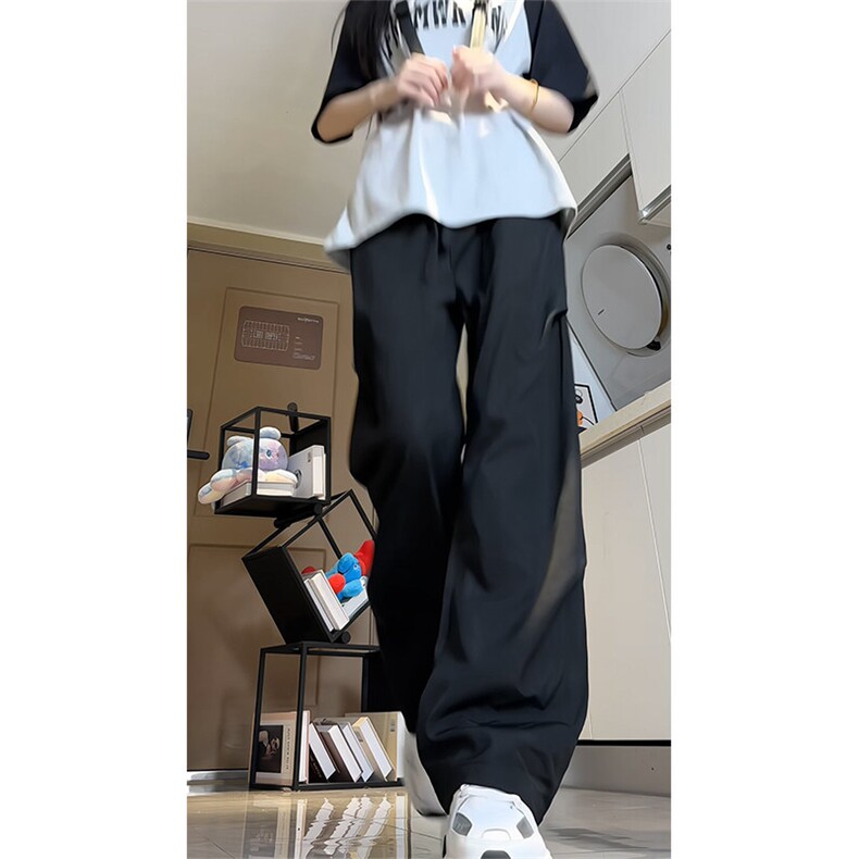 工装裤女2025夏季美式复古高腰直筒宽松阔腿速干运动休闲裤潮,男装休闲裤,电商A102