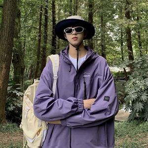A835-P55 春秋季防风防晒登山服高级感夹克美式机能冲锋衣外套男图片
