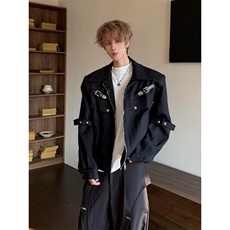 706-1-JK6131-P85特P现货秋季小众设计感金属拉链解构夹克，男装夹克，星座706-1