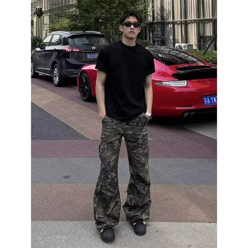 W9631-P53网图现货高街美式复古迷彩工装牛仔裤,男装牛仔裤,星座1608-2