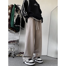 10裤子加绒加厚宽松直筒运动裤ins潮牌休闲裤XZ211-1-K2359-P60，女装休闲裤，星座211-1