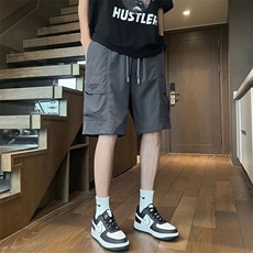 工装短裤男士韩版潮流字母刺绣高街帅2024夏季ins五分K5556-P32，男装牛仔裤，星座412-2