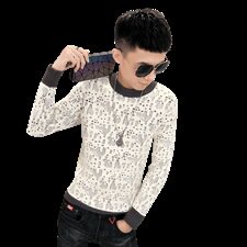 1冬季社会小伙针织衫扭花加厚毛衣男圆领打底衫C301B-MY17-P70，男装针织衫/毛衣，电商C301B