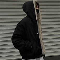 现货高品质美式高街冬季重磅硬挺短款座山雕毛领棉衣男女加厚外套，男装棉衣，电商A486