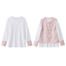 现货2025春季新款新中式风两件套，女装套装/套裙，英标秀（1C119）