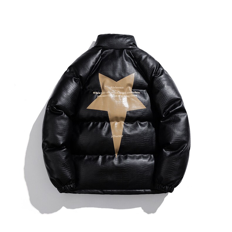 白底鳄鱼纹印花字母设计棉衣大码潮流休闲棉衣男MY77730P128控168，男装棉衣，星座227-7