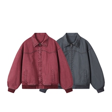 水洗牛仔外套男款春美式痞帅上衣服宽松休闲工装夹克JK1331-P108，男装工装外套，星座1103-3