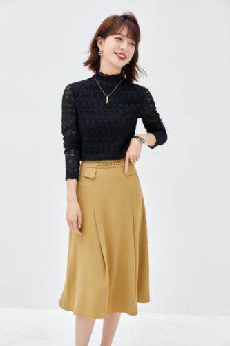 2021秋季新品韩版蕾丝气质修身打底百搭款，其它，秋子丰色(1F)