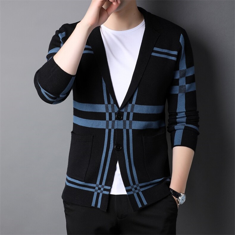 男士2023年春秋季新款长袖针织开衫青年休闲外套服装FF8007-P68,男装针织衫/毛衣,星座1105-3