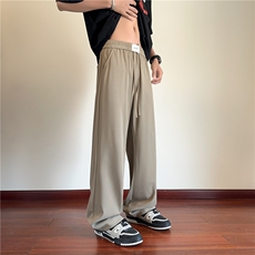 夏季冰感冰丝褶皱垂感休闲裤男宽松阔腿裤K2511*P35控58，男装休闲裤，星座227-1