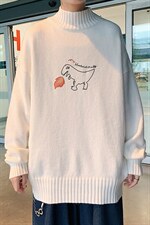 M18040-P45 半高领毛衣男士大码针织衫男毛线衣男线衫图片