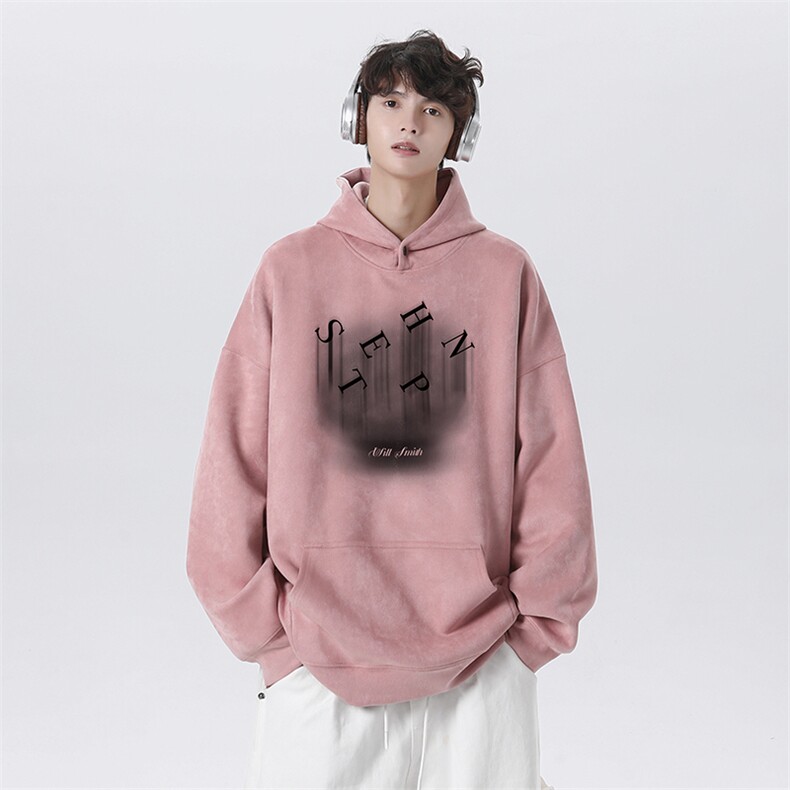 秋季新款潮牌字母印花男wljp8010卫衣连帽麂皮绒特p45控79,男装卫衣,星座605(原A050)