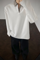 千鸟格拼接长袖T恤男女秋冬季情侣宽松加厚卫衣TX220-P28加绒-P38，男装T恤，电商C213(原B265)